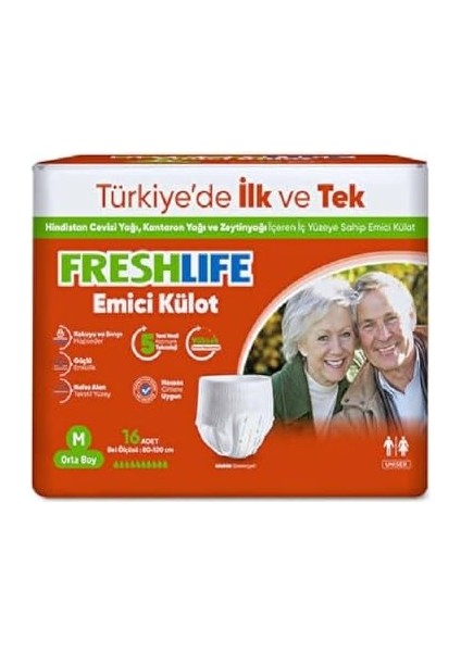 Freshlife Hasta Bezi Külot Orta 16'lı