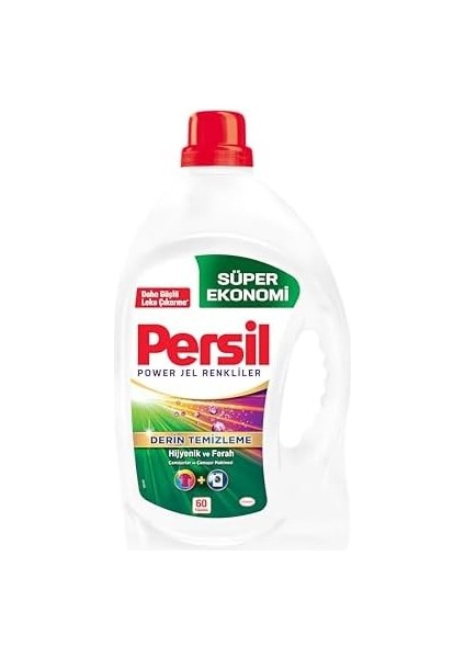 Persil Jel Çamaşır Deterjan Renkli 60 Yıkama, Renkliler 60 Yıkama