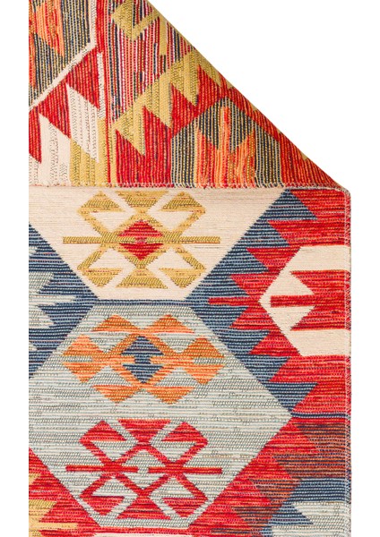 Ürgüp 01 Multy %100 Pamuk ile Üretilen Etnik Desenlere Sahip Yıkanabilir Çift Taraflı Ince Yıkanabilir Kilim modelleri