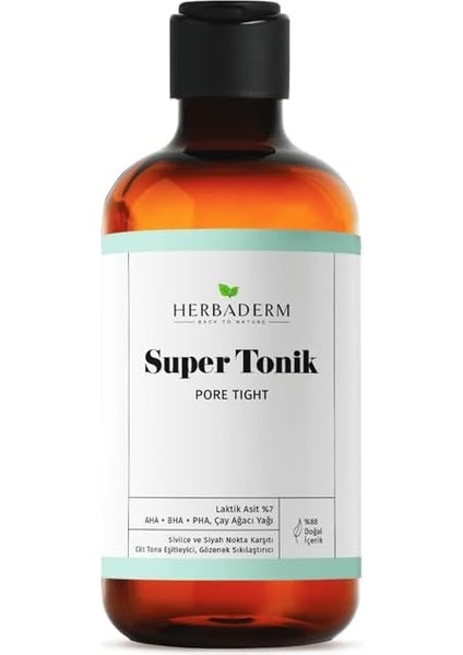 Bıo Balance Herbaderm Pore Tight Sivilce, Siyah Nokta Karşıtı Super Tonik Laktik Asit%7