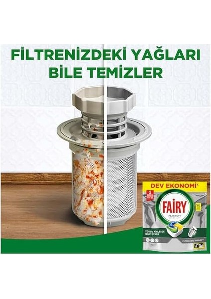 Fairy Platinum Bulaşık Makinesi Deterjanı Kapsülü/tableti 96 Yıkama Limon Kokulu