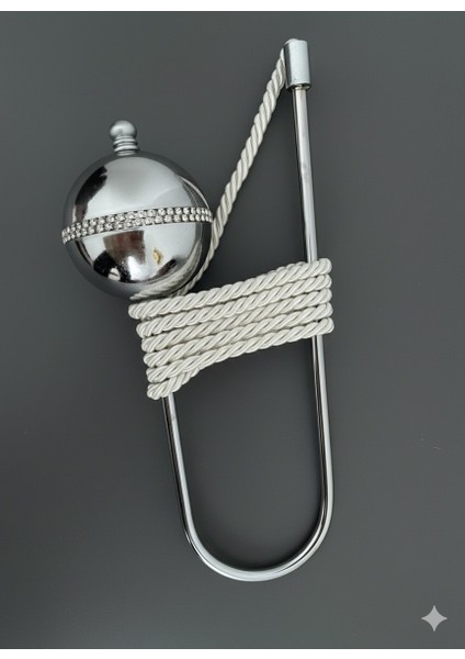 Kornişe Takılan Metal Kolbağı Perde Aksesuarı 1 Adet (Duvar Delmeden Kolay Montaj) modelleri