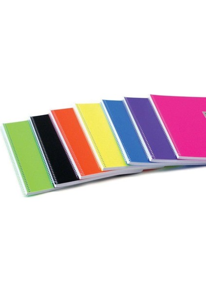Komeks Spiralli Defter Plastik Kapak Kareli 120 Yp A4 120/4 Sa4-6 Lı Paket-6-Lı-Pkt