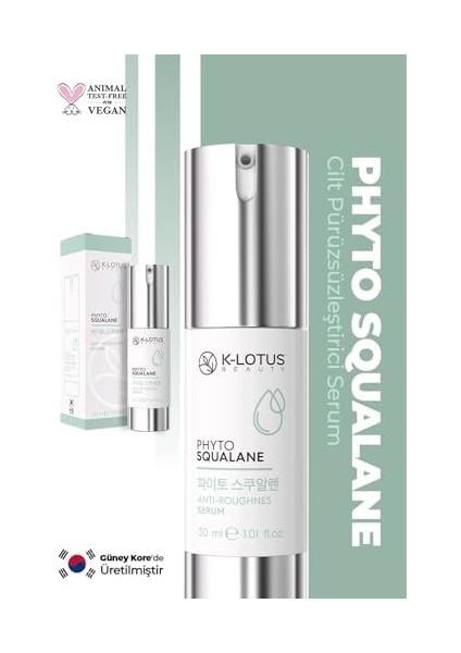 K-Lotus Beauty Phyto Squalane Cilt Pürüzsüzleştirici Kore Mucizesi Cilt Bariyer Onarıcı Cilt Serumu 30 ml
