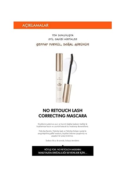 Mıssha Keratin ve Kolajen Içeren Besleyici Şeffaf Maskara No Retouch Lash Correcting Mascara fiyatları