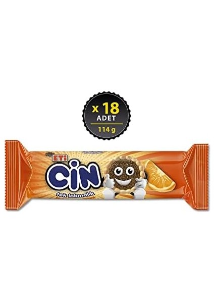 Eti Cin Lokmalık Portakallı Bisküvi 114 G x 18 Adet modelleri