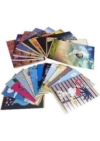 Meteksan Dikişli Defter Karton Kapak Kareli 100 Yp A5 100/4-48-LI