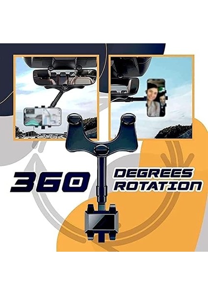 Fay Bless Araç Telefon Tutacağı - Çok Fonksiyonlu Araç Dikiz Aynası Döndürülebilir ve Geri Çekilebilir Telefon Tutucu Evrensel 360 Derece Tüm Cep Telefonları Için (1 Adet) fiyatları