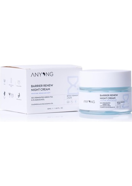 Anyong Bariyer Onarıcı, Yenileyici ve Yaşlanma Karşıtı Krem 50 ml (Yeşil Çay & Bakuchiol & Bifida) modelleri