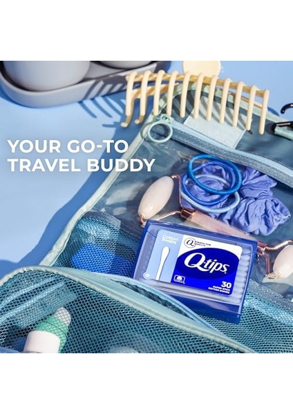 Q-Tips Swabs Seyahat Paketi, 30 Sayılı, 1 Adet Mavi modelleri