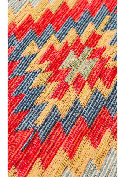 Ürgüp 07 Terra %100 Pamuk ile Üretilen Etnik Desenlere Sahip Yıkanabilir Çift Taraflı Ince Yıkanabilir Kilim indirimleri