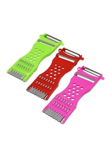 Adet- 5 Fonksiyonlu, Elde Yıkanabilen,yer Kaplamayan, Kullanımı, Eli Kolu Yormayan, Minik,işlevsel Sebze-Meyve Soyacağı,rende,doğrayıcı,parçalayıcı(2 Farklı Renkte)