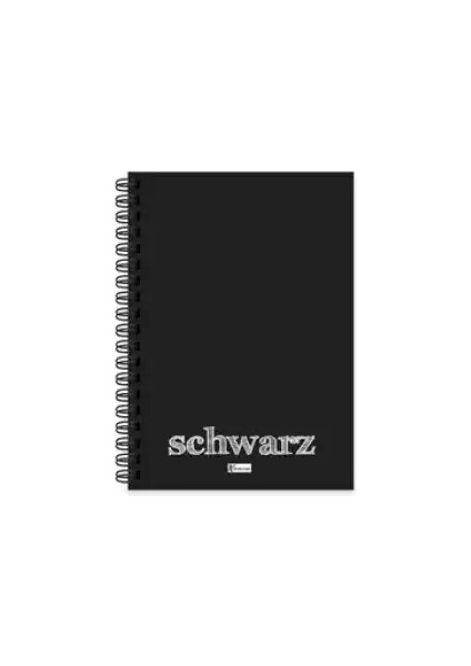 Keskin Color Defter Plastik Kapak Spiralli Schwarz A6 40 Yp 350560-99