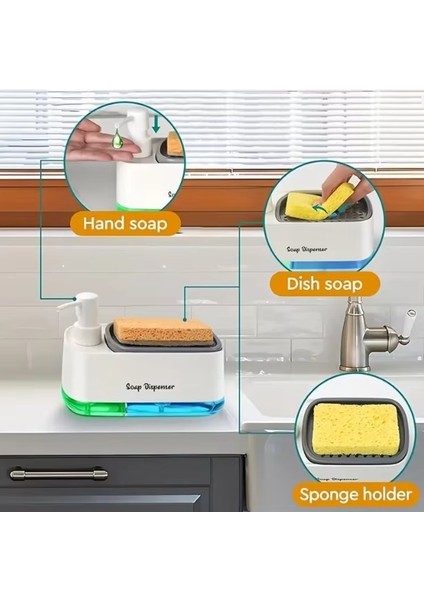 Çift Hazneli Sıvı Sabunluk ve Süngerlik Hazneli modelleri