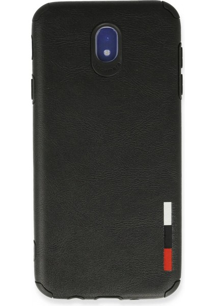 Ieg Samsung Galaxy J7 Pro / J730 Kılıf Loop Deri Silikon - Siyah