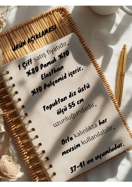 Algitsin OLA Algitsin O L A Kadın Diz Üstü Yün Çorap indirimleri