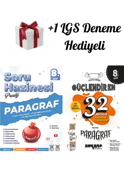 Nartest 8.sınıf (Lgs) Paragraf Prestij Soru Hazinesi, Ankara 32 Haftalık Deneme +1 Lgs Deneme Hediye