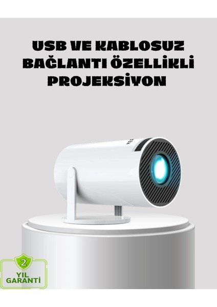 Kablosuz Bağlantılı Full Hd Ev Sinema Projeksiyonu 160 Ansı Lümen