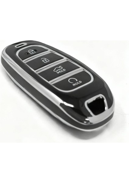 Hyundai 2021–2024 Yeni Tucson & Santa Fe Uyumlu Anahtar Kılıfı – Siyah & Gümüş fiyatları