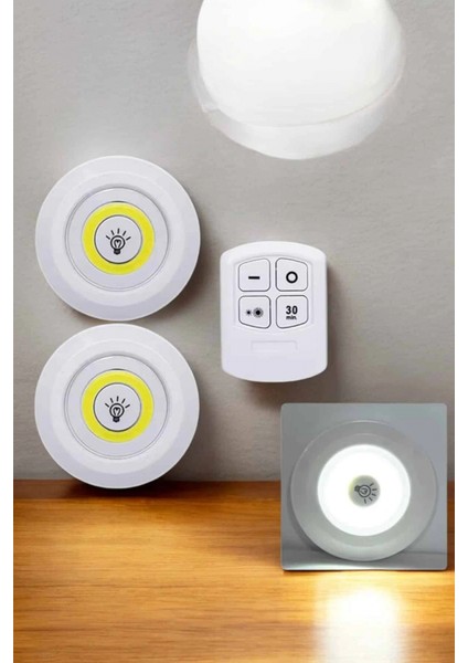 Ieg Mutfak Dolap Altı Işığı Uzaktan Kumandalı Yapışkanlı Kablosuz Pilli modelleri