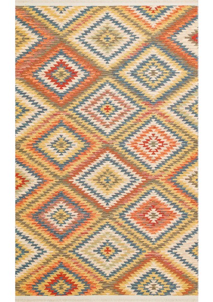 Ürgüp 07 Terra %100 Pamuk ile Üretilen Etnik Desenlere Sahip Yıkanabilir Çift Taraflı Ince Yıkanabilir Kilim fiyatları