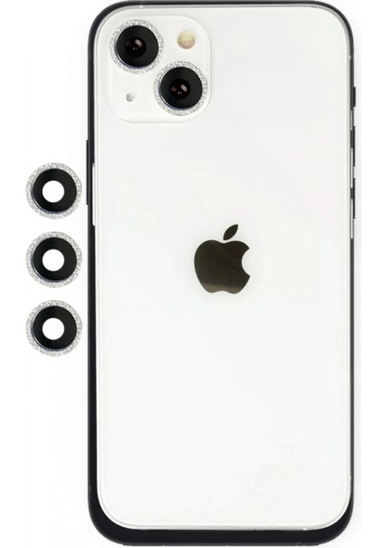 Ieg iPhone 14 Shine Kamera Lens - Gümüş