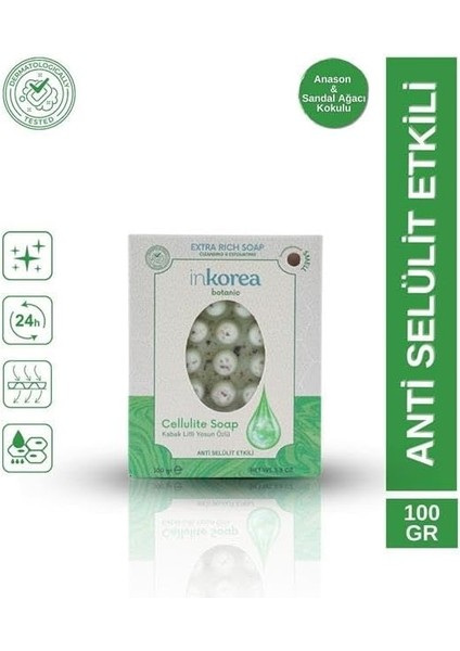 Inkorea Inkorea Anti Selülit Etkili Yosun Özlü Doğal Kabak Lifli Sabun 100 Gram fiyatları