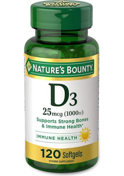 Nature's Bounty Nature' S Bounty Vitamin D3-1000 Iu 100 Softgel