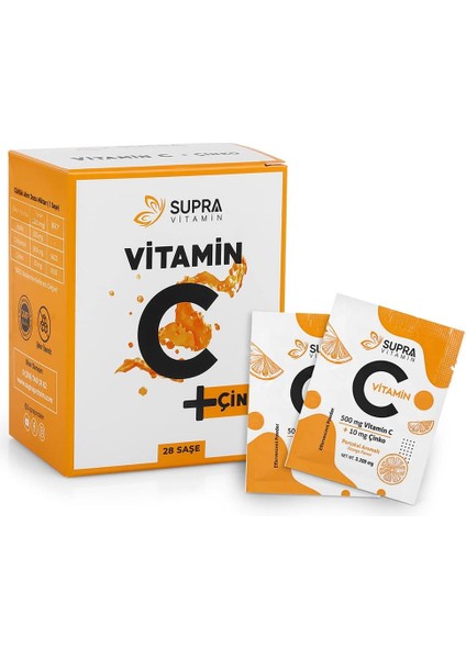 Supra Protein Supra Vitamin C + Çinko- Prebiyotik Inülin Ilaveli Toz Efervesan Saşe-28 Günlük Kür modelleri