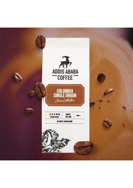 Addis Ababa Kolombiya Single Origin Filtre Kahve 1kg fiyatları