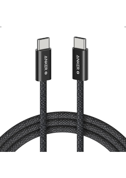 Zolo USB C To C 240 W Hızlı Şarj Örgülü 1 M Kablo A8060, Siyah