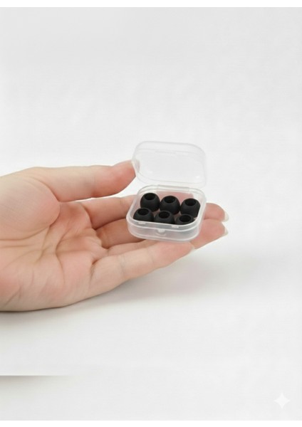 Kulaklık Için Silikon Uçları 6 Adet 4.4 mm 5.5mm ( 2x Küçük - 2x Orta - 2x Büyük ) Siyah Yumuşak Silikon fiyatları