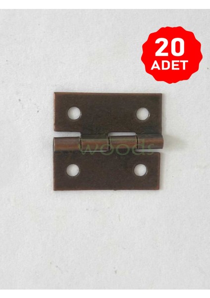 Klasik Menteşe 20 Adet Oksit 20x25 mm Kutu ve Sandık Menteşesi Hobi Maket