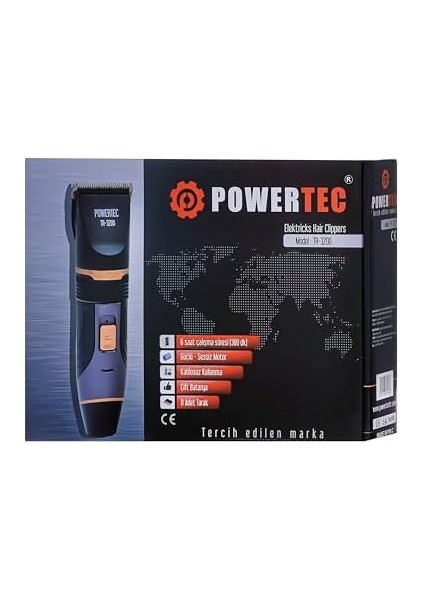 Powertec TR-3200 Profesyonel Şarjlı Saç Sakal Tıraş Makinesi modelleri