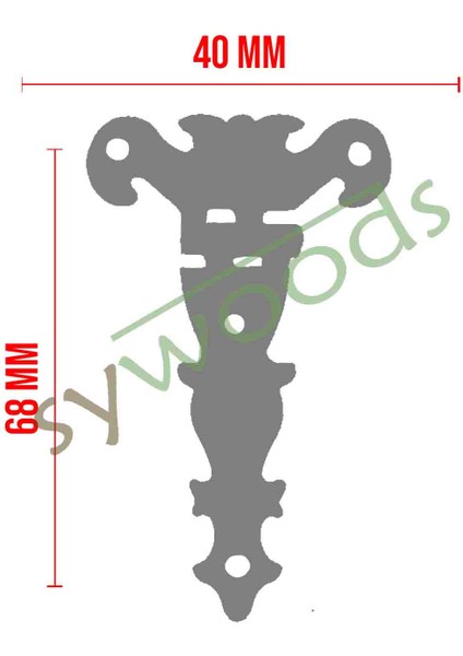 TEK KUYRUK MENTEŞE 4 ADET ANTİK 40X68 MM KUTU VE SANDIK MENTEŞESİ HOBİ MAKET