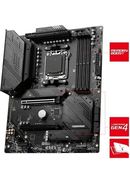 Msı Mag B650 Tomahawk Wıfı Am5 Ddr5 6600MHZ(OC) HDMI Dp M.2 Usb3.2 2.5g Lan Wıfı 6e Atx Anakart fiyatları