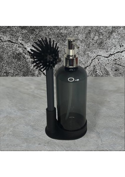 Plastik Sıvı Sabunluk ve Silikon Bulaşık Sıyırma Fırçası (Kutuludur) modelleri