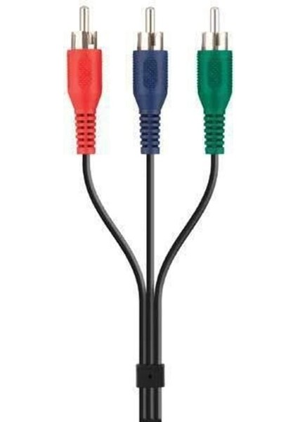 BLK-F3Y080BF2M 3xrca,m/m Metal Kablo, 2m, Siyah