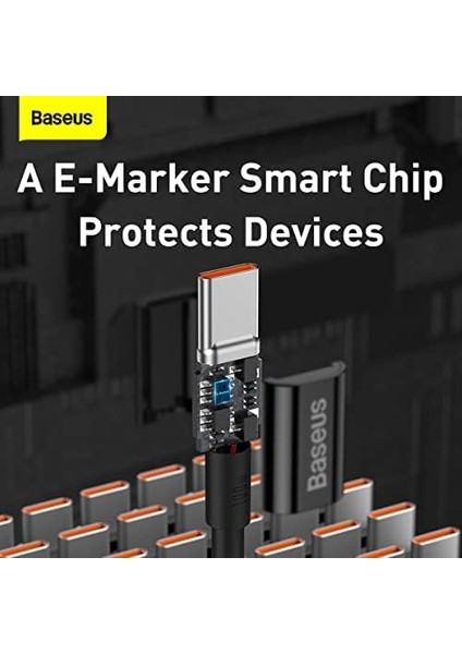 Hızlı Şarj Özellikli 100W Type-C To Type-C Kablo 1m-Siyah modelleri