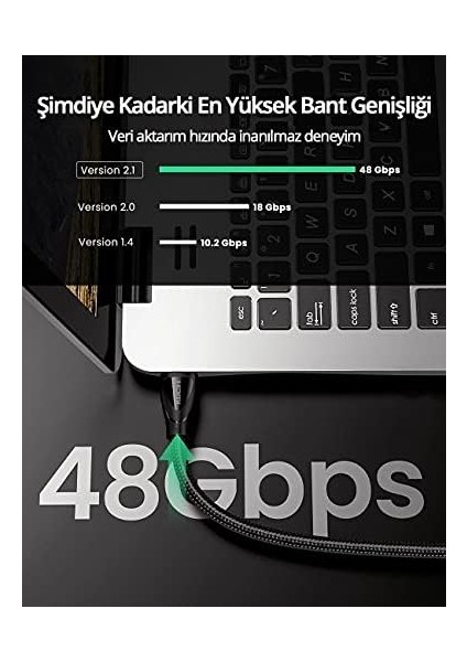 8k Ultra Hd HDMI 2.1 Görüntü Aktarma Kablosu 1.5 Metre modelleri