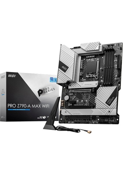 Msı Pro Z790-A Max Wıfı Soket 1700 Ddr5 7800MHZ(OC) Pcı-E Gen5 M.2 Usb3.2 Dp HDMI 1x2.5g Lan Wı-Fı 7 Atx Anakart