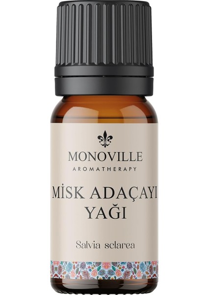Monoville Misk Adaçayı Uçucu Yağı 10 ML%100 Saf ve Doğal (Clary Sage Essential Oil)