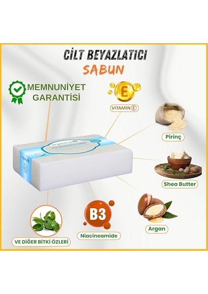 Organicsun Doğal Cilt Beyazlatıcı Sabun 140 gr Tüm Cilt Tipleri Için B ve E Vitaminli