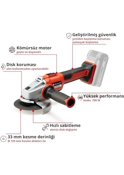 Axxıo 18/125 Q - Solo, Akülü Avuç Taşlama modelleri