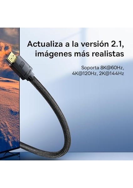 Definition Serisi HDMI 8k To HDMI 8k Görüntü Aktarma Kablosu, 3m, Siyah modelleri