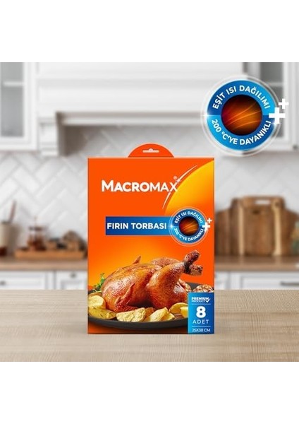 Macromax 25X38 cm Fırın Poşeti 8li