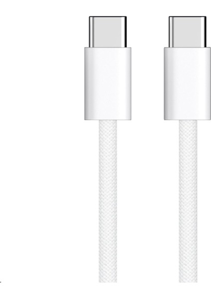 15/16 ve Için Type C-C, 60WATT Pd, Örgülü, Hızlı Şarj Kablosu (100 Cm)