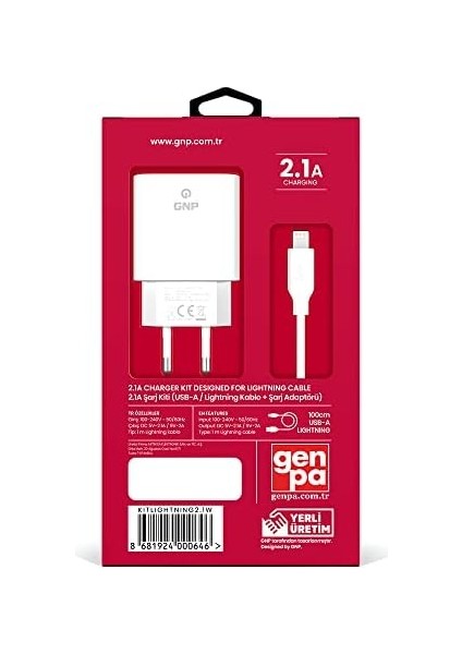 Gnp Genpa 2.1 Mah Lightning Kablo ve Şarj Cihazı fiyatları
