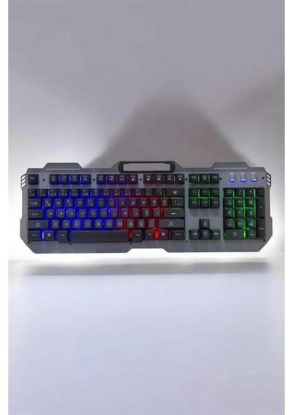 Oyuncu Klavyesi Q Klavye Rgb Işıklı Mouse Hediyeli