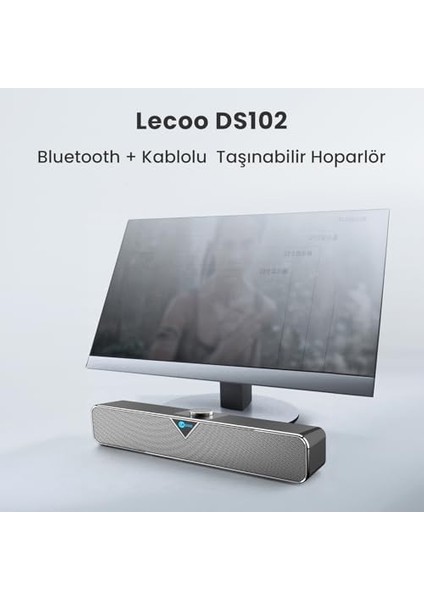 DS102 Kablosuz Bluetooth + Aux 6W Soundbar Taşınabilir Hoparlör Siyah modelleri